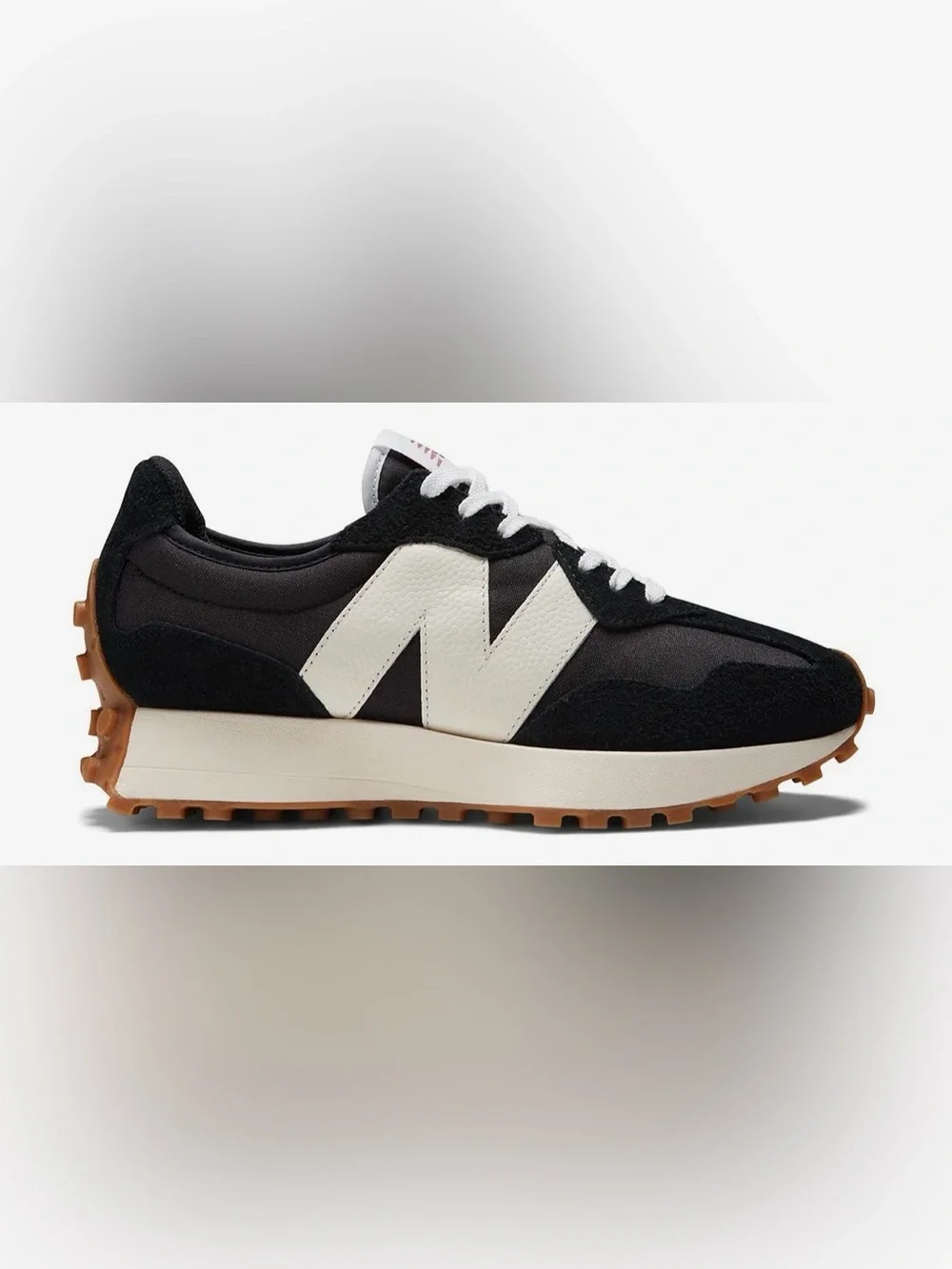 New Balance Women’s Black, White & Cream Retro Runner Sneaker